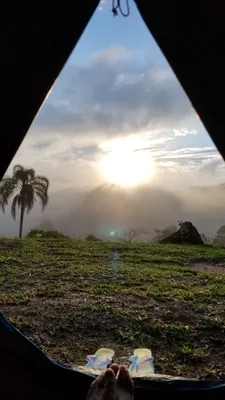Barraca montada no camping