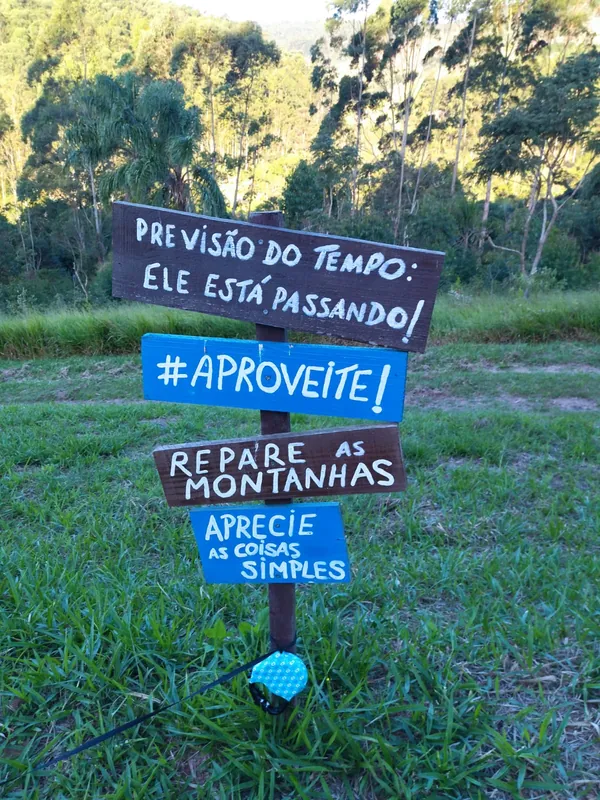 Placa do camping